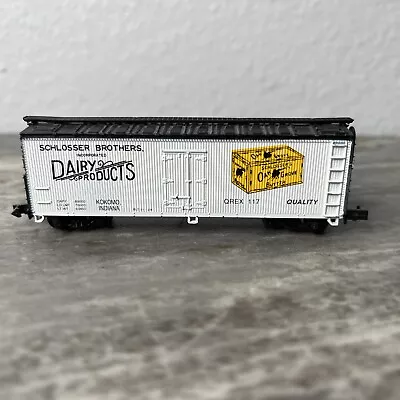 Lot 42: Con-Cor Schlosser Bros Dairy Products 40' Wood Reefer N Scale • $19.99
