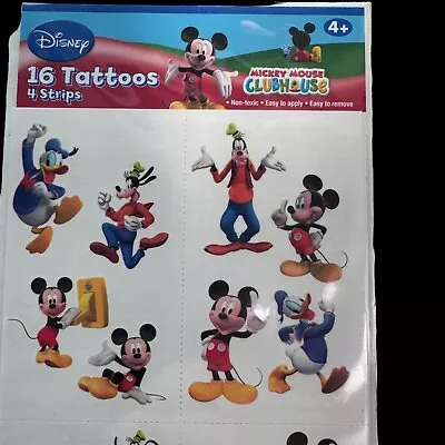 Disney Mickey Mouse Clubhouse Temporary Tattoos Goofy Birthday Party Loot 16 • $4.50