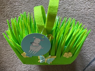 £4.27 • Buy BNWT Waitrose Easter Flower Grass Butterfly Felt Basket Bag Gift Egg Hunt