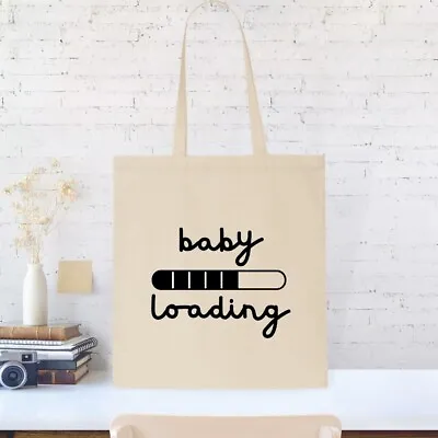 Pregnancy Tote Bag Cute Gifts Cotton Shopper Bag 100% Cotton Bag New Baby • £9.99