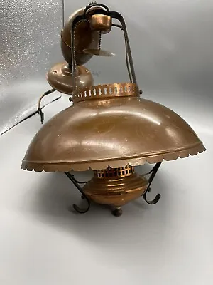 Mid-Century Vintage Copper Metal Ceiling Hanging Light Kitchen • $59.49