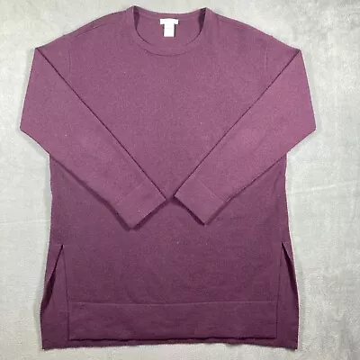 J Jill 100% Cashmere Tunic Sweater Sz S Maroon Soft Purple • $17.98