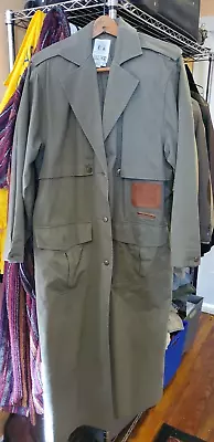 Vintage Women's 1980's Together! Army Green Trench Coat Misses Size 10 • $36