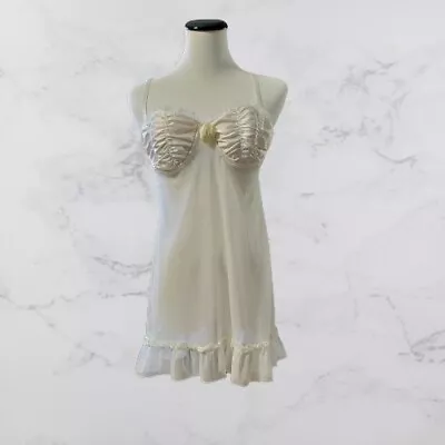 Vintage Womens Size M Flora Nikrooz Bridal Baby Doll Lingerie Nightie • $16.97