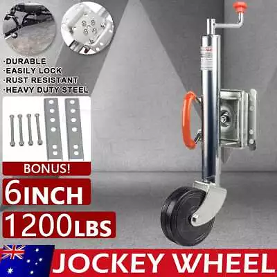 Swing Up 6  Solid Nylon Swivel Wheel Jockey Wheel Caravan Boat Trailer 1000LBS A • $56.99