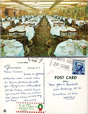 New York Grossinger Dining Room Table's Set For People Posted 1968 VTG Postcard • $9.89