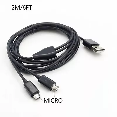 2meter 6ft Dual Micro USB Splitter Cable Power 2 Android Devices At Once • $7.35