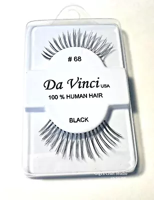 Da Vinci EYELASH Pair False Lashes BLACK 100% Human Hair #68 NEW Item! • $7.85