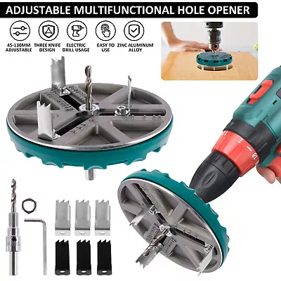 Adjustable Hole Saw Kit Metal Adjustable Punching Saw Woodworking Round◌ • $22.70