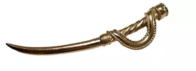 Vintage Christian Dior Sword Saber Brooch Pin Gold Tone Signed 5  • $99
