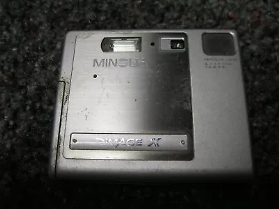 Minolta Dimage X 2.0MP Compact Digital Camera Silver With Battery Untested As • $30