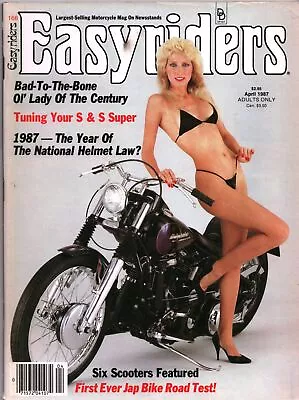 VTG Easyriders Magazine April 1987 Ol' Lady Of The Century National Helmet Law • $12.75