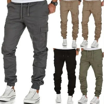 Men's Casual Joggers Pants Sweatpants Cargo Combat Loose Active Sports Trousers • $24.99