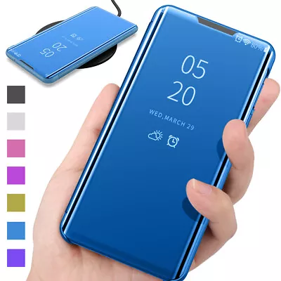 $11.67 • Buy For Samsung Galaxy S20 S10 S9 S8 S7 S6 Smart View Mirror Leather Flip Case Cover