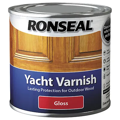 £15.99 • Buy Ronseal Exterior Yacht Gloss Varnish For Filling Cracks And Locks Splinters 