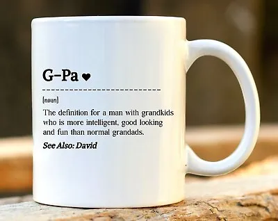 G Pa Mug. Personalised Grandpa Gift. Custom Grandfather Mug. Gift For Grandfathe • $26.99