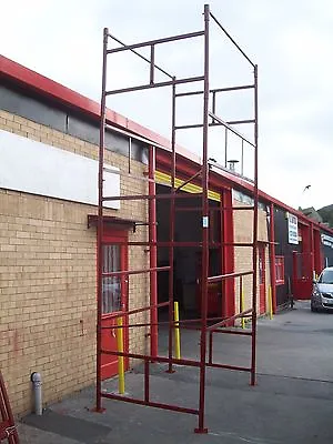 DIY 50mm (2 ) Tube Steel Scaffolding Tower 6'4x4'4x18'wh (UK) • £349