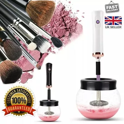 Electric Make Up Brush Cleaner Dryer Set Machine Cosmetic Auto Clean Quick Dry • £10.50