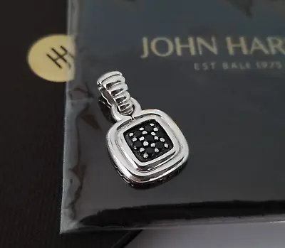 JOHN HARDY - Bedeg Black Sapphire Sterling Silver Charm Pendant - Pristine! • $228
