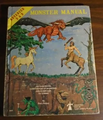 Advanced Dungeons & Dragons Monster Manual 3rd Edition 1978 TSR Gary Gygax • $91.76