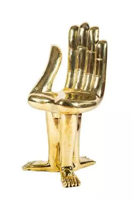Mexican Pedro Friedeberg Hand And Three Foot Bronze Chair • $17500