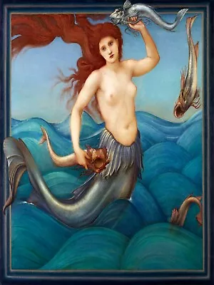 12359.Decoration Poster.Room Interior Wall Art Decor.Beautiful Mermaid Painting • $60