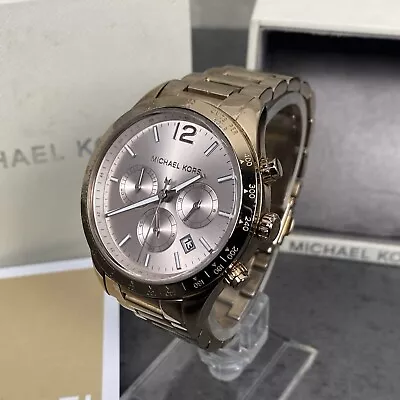 Michael Kors Womens Watch Layton MK-6796 Rose Gold SSteel New Battery Box MK6796 • £44.50