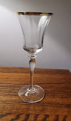 Vintage Mikasa Jamestown Crystal Gold Trim 9 1/8  Water Goblet • $9.99