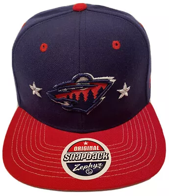 Zephyr NHL Minnesota Wild  United  Flat Bill SnapBack Hat BRAND NEW WITH TAGS • $59.99