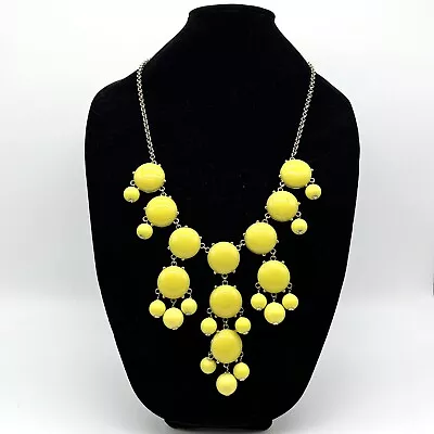 J. Crew Necklace Bubble Statement Yellow Costume Signed Jewelry Gold Tone EUC • $24.95