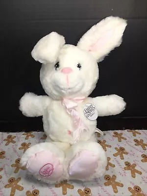 VGUC-VINTAGE-19” 1997 APPLAUSE Plush SNOWBALL BUNNY White Pink PRECIOUS MOMENTS • $50