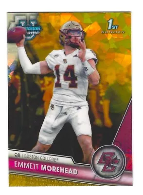 2023 Bowman University Chrome Emmett Morehead Gold Refractor RC # /50 • $2