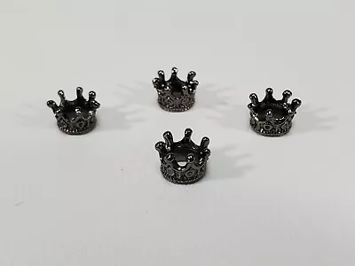 Tiny Crowns Aged Silver Metal 4 Pc Miniatures Jewelry Model Making 1:48 Scale • $3.99