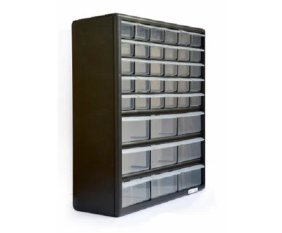 $87.45 • Buy Storage Cabinet Drawers 39 Plastic Tool Box Containers Organiser Cupboard