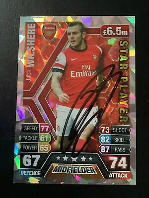 Signed Jack Wilshere Arsenal Football Match Attax Card • £1.99