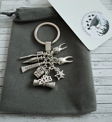Graduation Dentist Dental Nurse Key Ring Scroll Cap 2023 Gift Bag • £5.99