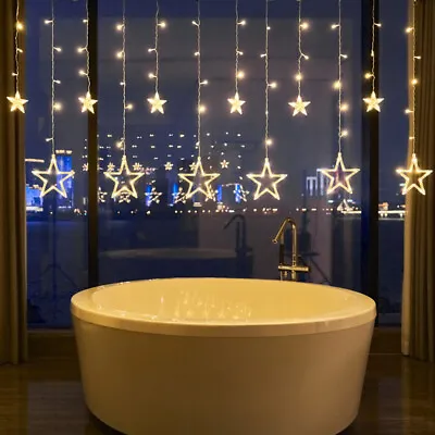 £8.95 • Buy LED Curtain Fairy Lights Twinkle Stars String Light Party Christmas Decor Hallow