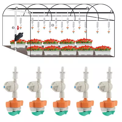 5pcs Rotary Sprinkler With Antidrip Hanging Sprayer Garden Irrigation Micro Drip • £6.22