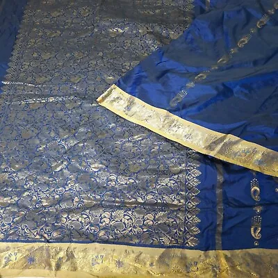 Namaste Vintage Premium Art Silk Sarees Zari Woven Handcrafted Sari Craft Fabric • $24.70