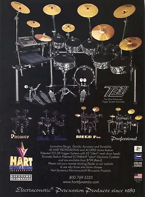 2004 Print Ad Of Hart Dynamics Acupad TE3.2 Electronic Drums & Ecymbal Cymbals • $9.99