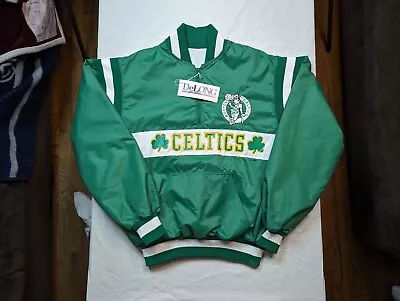 Vintage DeLong Boston Celtics Zip Pullover Jacket XL NWT Starter Chalkline RARE • $350