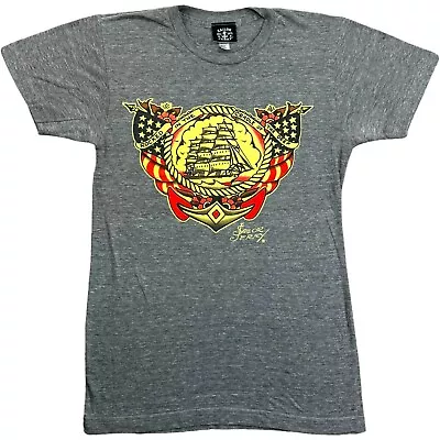Sailor Jerry T Shirt Small Grey Single Stitch Drink Tee Pub Graphic Tee S • £22.50