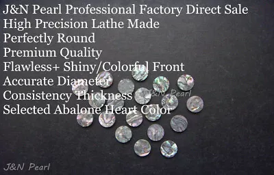 J&N Pearl 1/4 /6.35mm Green Abalone Heart Inlay Dots Materials 20+2pcs Free  • $7.69