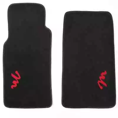 Plush Floor Mats - Black Carpet / Black Binding / Red M Pair - MX-5 Miata 19... • $149.99