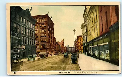 Grand Rapids MI Monroe Street Paul Steketee & Son Dept Store 1908 Postcard A53 • $7.19