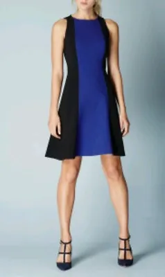 £39.99 • Buy BODEN Audrey Ponte Contrast Dress Size 12R --BRAND NEW-- Knee Length Black/blue