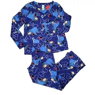 Disney Eeyore Soft Fluffy Two Piece Pajamas Womens Size Small 4-6 • £7.71