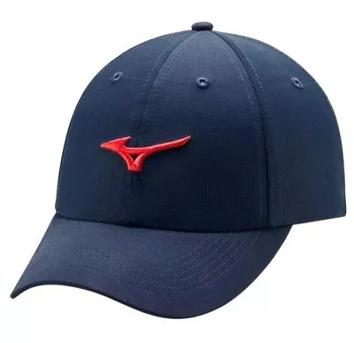 Mizuno Tour Adjustable Lightweight Golf Hat Navy/Red One Size NEW #92671 • $28.99