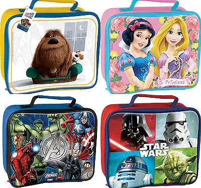 Childs Character School Boys Girls Insulated Wipe Clean Lunch Box Bag Disney  • £8.95