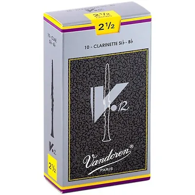 Vandoren V12 Bb Clarinet Reeds Strength 2.5 Box Of 10 • $37